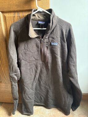 Never worn Patagonia Men's Brown Quarter-Zip Fleece Performance Pullover NWOT